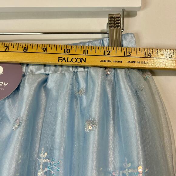 EleStory Women’s Tulle Snowflake Sequin Maxi Skirt Light Blue Size Small NWT - Picture 5 of 7